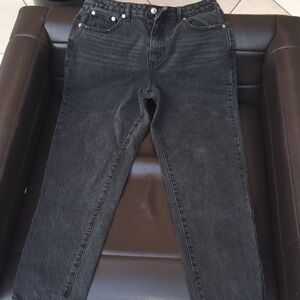 Princess Polly black charcoal jeans